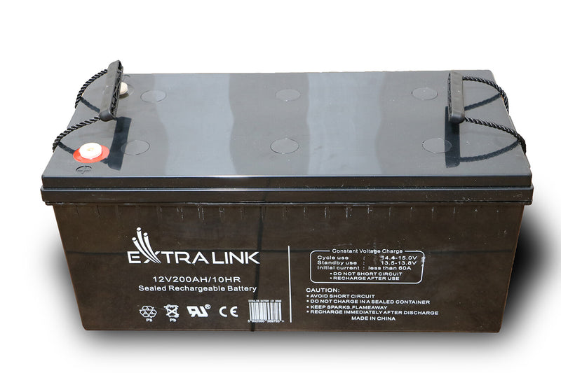 Extralink AKUMULATOR BATTERY ACCUMULATOR AGM 12V 200AH - Batterie Blybatterier (VRLA) 200 At