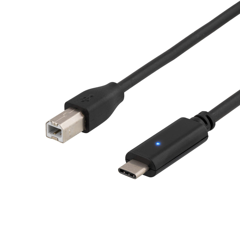 Deltaco USBC-1016 USB-kabel USB 2.0 2 m USB B Sort