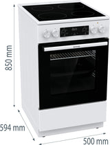 Gorenje GEC5C41WG Fritstående komfur Elektrisk Keramisk Hvid