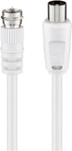 Goobay 11728 koaxial kabel 5 m F Koaksial Hvid
