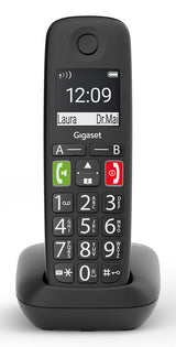 Gigaset E290A Analog/DECT-telefon Nummervisning Sort