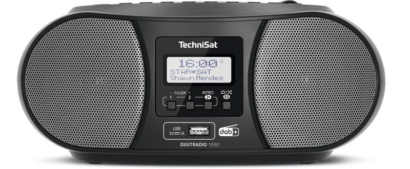 TechniSat Digitradio 1990 Bærbar Analog & digital Sort, Grå