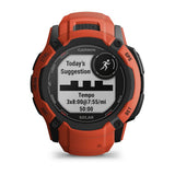 Garmin Instinct 2X Solar 2,79 cm (1.1") MIP 50 mm Digital 176 x 176 pixel Berøringsskærm Rød GPS (satellit)