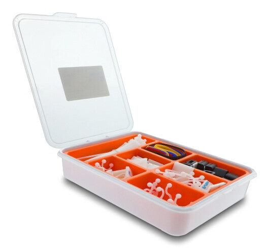 DeLOCK 20768 kabelorganisator Skrivebord Kabelboks Orange, Transparent 1 stk