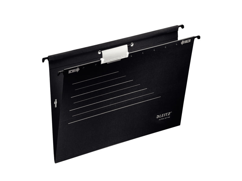 Leitz Alpha Active hængemappe Pap A4 Sort