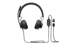 Logitech Zone Wired UC Headset Ledningsført Opkald/musik USB Type-C Grafit