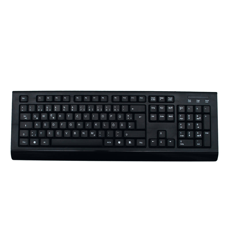 MediaRange MROS104 tastatur Mus inkluderet Kontor RF trådløst QWERTZ Tysk Sort
