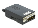 DeLOCK 66566 kabel kønsskifter serial Sub-D15 16 pin terminal block Sort