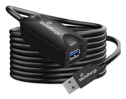 MediaRange MRCS242 USB-kabel USB 3.2 Gen 1 (3.1 Gen 1) 5 m USB A 5 Gbit/sek. Sort