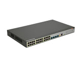 FiberHome S4820-28T-X-PE-AC netværksswitch Administreret L2/L3 Gigabit Ethernet (10/100/1000) Strøm over Ethernet (PoE) 1U Sort, Grå