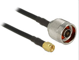 DeLOCK 89465 koaxial kabel RG-58 5 m N plug SMA plug Sort