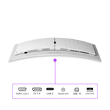 Philips Evnia 8000 49M2C8900L/00 computerskærm 124,2 cm (48.9") 5120 x 1440 pixel Dual QHD QD-OLED Hvid