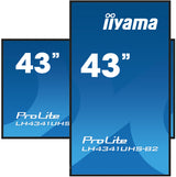 iiyama LH4341UHS-B2 skilte display 108 cm (42.5") LCD 500 cd/m² 4K Ultra HD Indbygget processer Android 8.0 24/7