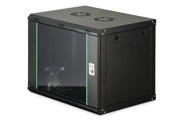 Digitus DN-19 09-U-EC-SW stativ 9U Vægmonteret stativ Sort