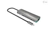 i-tec C31NANOLANPD100 dockingstation Ledningsført USB 3.2 Gen 1 (3.1 Gen 1) Type-C Grå