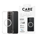 PanzerGlass CARE™ by ® Samba Case Transparant m. Hvid Qi Samsung Galaxy S26+