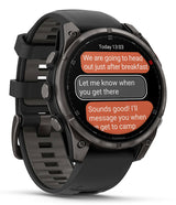 Garmin fēnix 8 Pro 3,56 cm (1.4") AMOLED 47 mm Digital 454 x 454 pixel Berøringsskærm Grå Wi-Fi GPS (satellit)