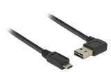 DeLOCK 2m, USB2.0-A/USB2.0 Micro-B USB-kabel USB A Micro-USB B 0,48 Gbit/sek. Sort
