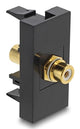 DeLOCK Easy 45 stikkontakt RCA Sort, Hvid