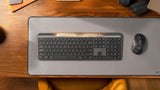 Logitech Signature Slim Solar + K980 tastatur Universel RF trådløs + Bluetooth AZERTY Belgisk Grafit
