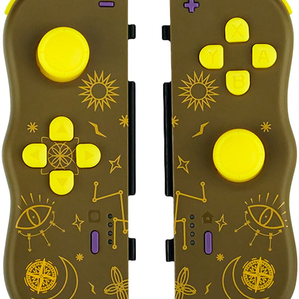 Lexip JVASWI00102 spil-controller Brun, Gul Bluetooth Gamepad Analog/digital Nintendo Switch, Nintendo Switch OLED