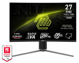 MSI MAG 276CPXF computerskærm 68,6 cm (27") 1920 x 1080 pixel Fuld HD LCD Sort