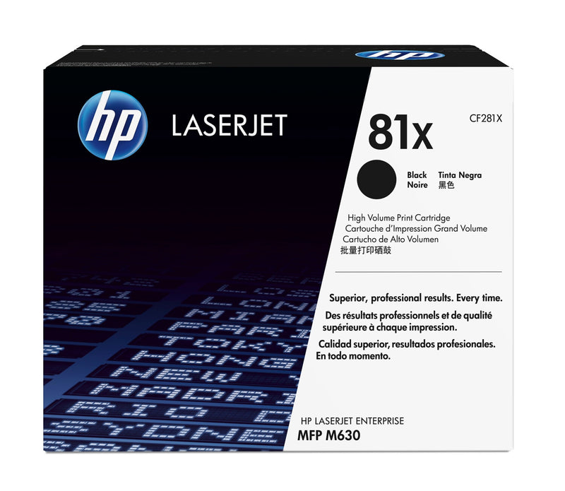 HP Original 81X LaserJet-tonerpatron med høj kapacitet, sort