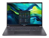 Acer Aspire 16 A16-71M-77HE Intel Core Ultra 7 155H Laptop 40,6 cm (16") WUXGA+ 16 GB LPDDR5x-SDRAM 512 GB SSD Wi-Fi 6 (802.11ax) Windows 11 Home Grå