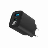 Gembird TA-UC-PDQC30LCD-BK-01 oplader til mobil enhed Smartphone, SmartWatch, Tablet Sort Vekselstrøm Hurtig opladning Indendørs
