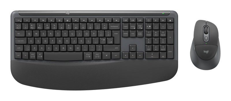 Logitech Signature Comfort Plus Combo MK880 tastatur Mus inkluderet Universel RF trådløs + Bluetooth QWERTY Engelsk Grafit