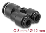 DeLOCK 60753 luftfittings og stik Sort Metal, Plast Indvendigt gevind 1 stk