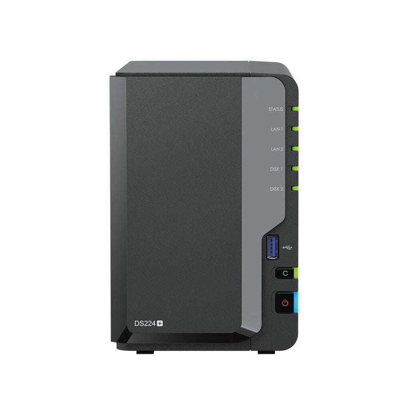Synology DiskStation DS224+ NAS & lagringsserver Desktop Intel® Celeron® J4125 2 GB DDR4 0 TB Sort