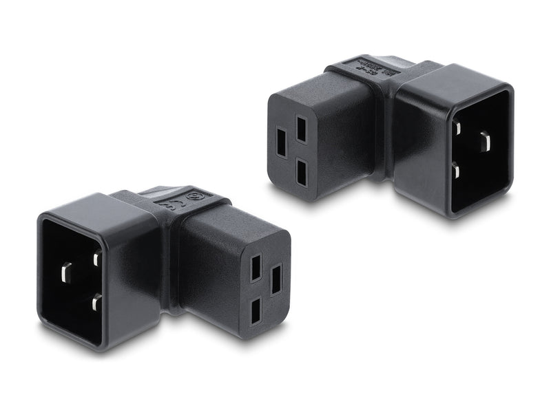 DeLOCK 80658 kabel kønsskifter 1 x 3 pin IEC 60320 C20 1 x 3 pin IEC 60320 C19 Sort
