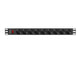 Lanberg PDU-09F-0300-BK strømforsyningsenhed (PDU) 9 AC stikkontakt(er) 1U Sort, Grå