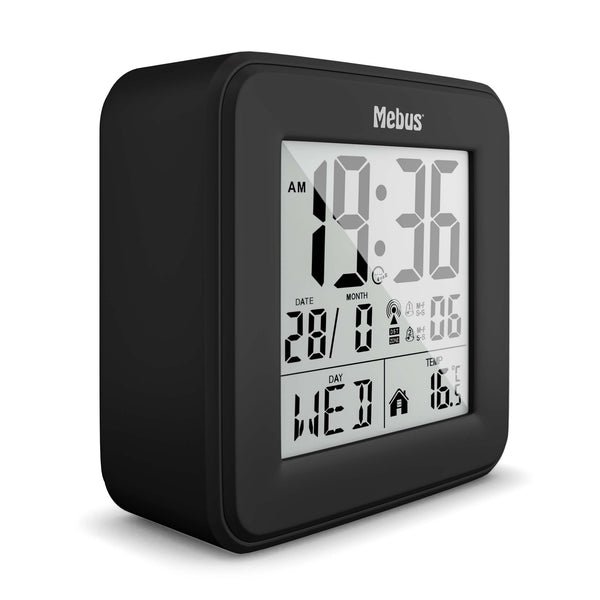 Mebus 25595 vækkeur Digital alarmur Sort