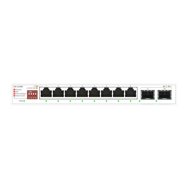 ASUS QG-U1080 Ikke administreret 2.5G Ethernet (100/1000/2500) Hvid