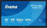 iiyama TE6513A-B2AG skilte display Interaktivt fladpanel 163,8 cm (64.5") Wi-Fi 500 cd/m² 4K Ultra HD Sort Berøringsskærm Indbygget processer Android 24/7