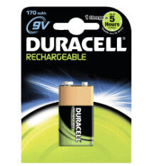 Duracell 056008 husholdningsbatteri Genopladeligt batteri 9V Nikkel-Metalhydrid (NiMH)