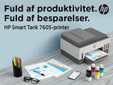 HP Smart Tank 7605 Trådløst All-in-One Farve Printer, Tosidet print; Kopimaskine, scanner