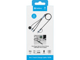 Sandberg 441-69 USB-kabel 0 m USB A/USB C 2 x USB-C/MagSafe 100 W Sort