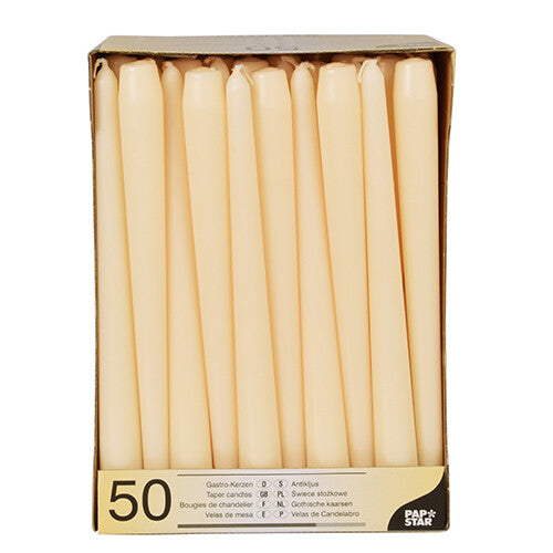 Papstar 17967 vokslys Cylinder Champagne 50 stk