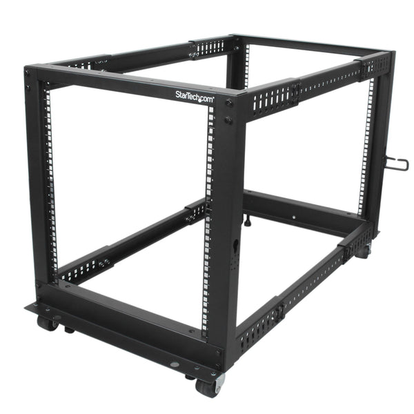 StarTech.com 4POSTRACK12U stativ 12U Fritstående reol Sort