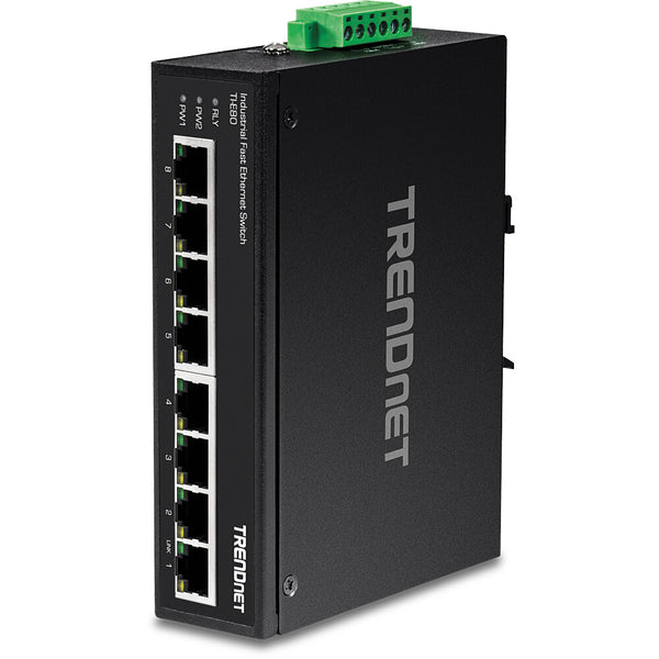 Trendnet TI-E80 netværksswitch Ikke administreret Fast Ethernet (10/100) Sort