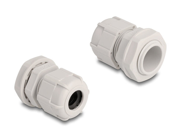 DeLOCK 60655 kabelforskruning Grå Plast 10 stk