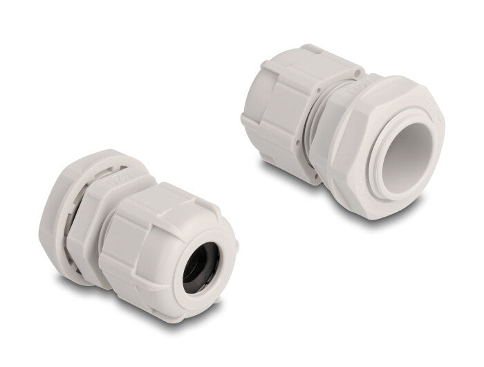 DeLOCK 60655 kabelforskruning Grå Plast 10 stk