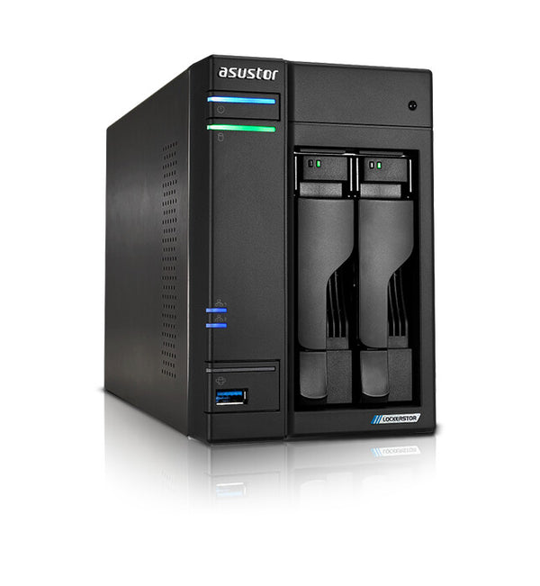 Asustor LOCKERSTOR 2 Gen2 (AS6702T) NAS Desktop Intel® Celeron® N5105 4 GB DDR4 0 TB ADM Sort