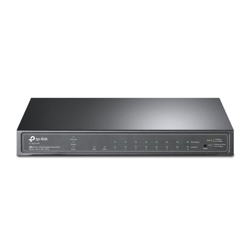 TP-Link JetStream TL-SG2210P netværksswitch Administreret L2/L4 Gigabit Ethernet (10/100/1000) Strøm over Ethernet (PoE) Sort