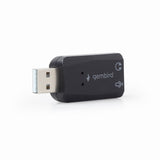 Gembird SC-USB2.0-01 kabel kønsskifter 2 x 3.5mm Sort