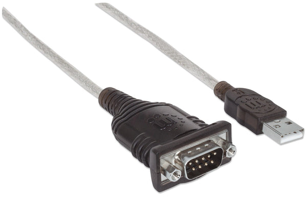 Manhattan 151856 serielkabel Sølv 0,45 m USB A Serial/COM/RS232/DB9