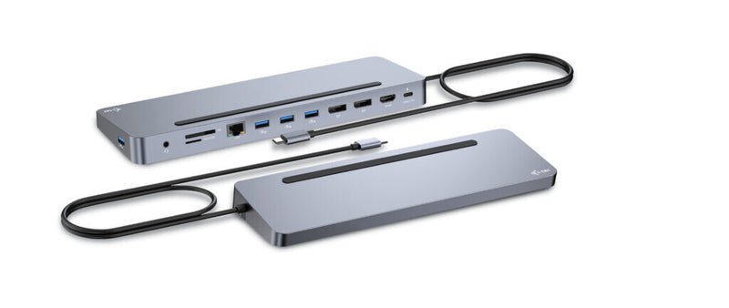 i-tec C31FLAT2PDPRO dockingstation Ledningsført USB 3.2 Gen 1 (3.1 Gen 1) Type-C Sølv
